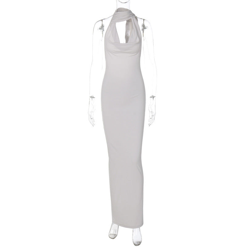 Backless Split Irregular Asymmetric Slim Dress