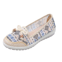 Women's Summer Hollowed Mesh Old Beijing Cloth