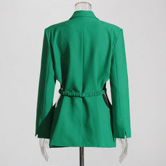 Mid Length Blazer Niche Waist Hollow Out Cutout Elegant Small Blazer