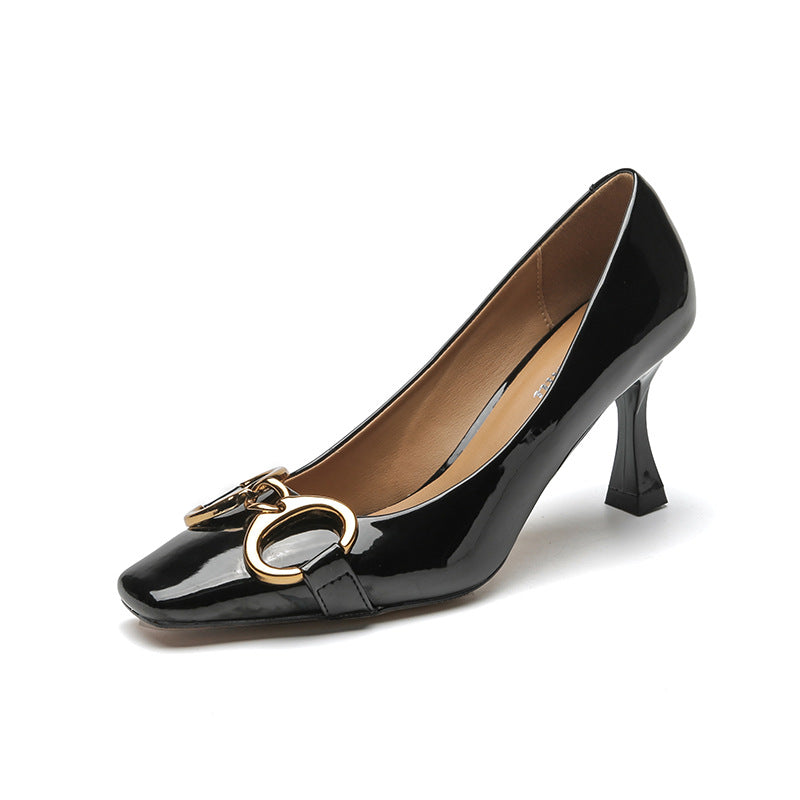 Patent Buckle French Lady Style
