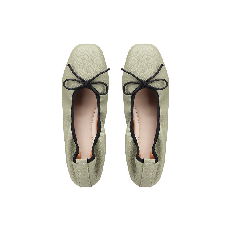 Women's Square Toe Low-cut Flat Soft Bottom
