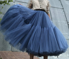 Langes bodenlanges Kleid Übergroßer Swing-Netzrock Patchwork-Maxikleid A-Linie Pettiskirt mit hoher Taille