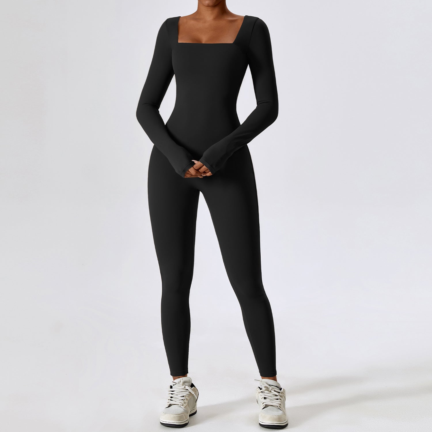 Tight Long Sleeve Yoga Wear Naked Sense Fitness Exercise Quick Drying Yoga Jumpsuit