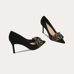 Escarpins de mariage de luxe à talons aiguilles et bout pointu
