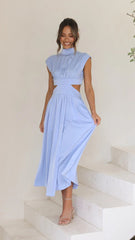 Sweet Street – StCollar – Kurzes, einfarbiges Maxikleid
