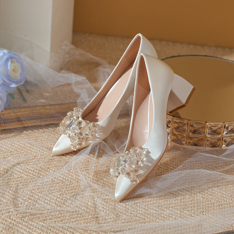Talons hauts épais style Toast pour femmes