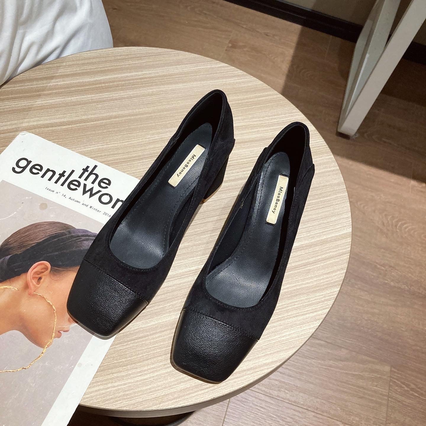 Chaussures hautes à bout carré pour femmes, style début de printemps