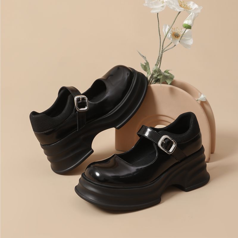 Women's Spring College Style Strap Buckle High