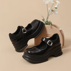 Women's Spring College Style Strap Buckle High