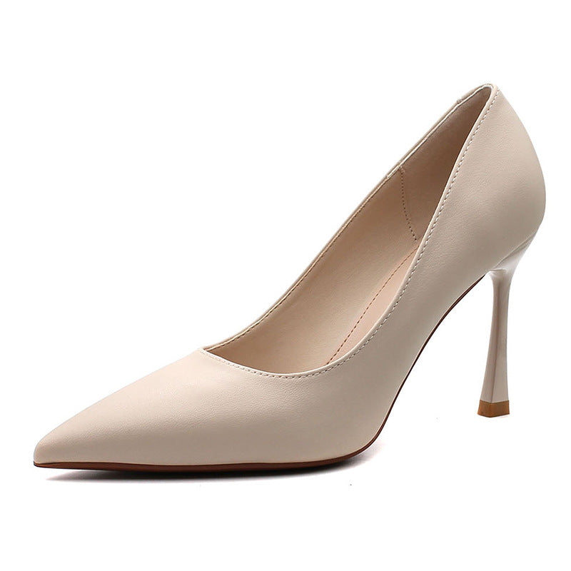 Damen Spitz Stilettos Fee Stil Volltonfarbe High Heels