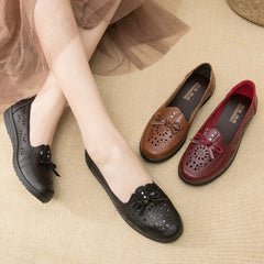 Women's Bottom Mom Pumps Flat Hollowed
