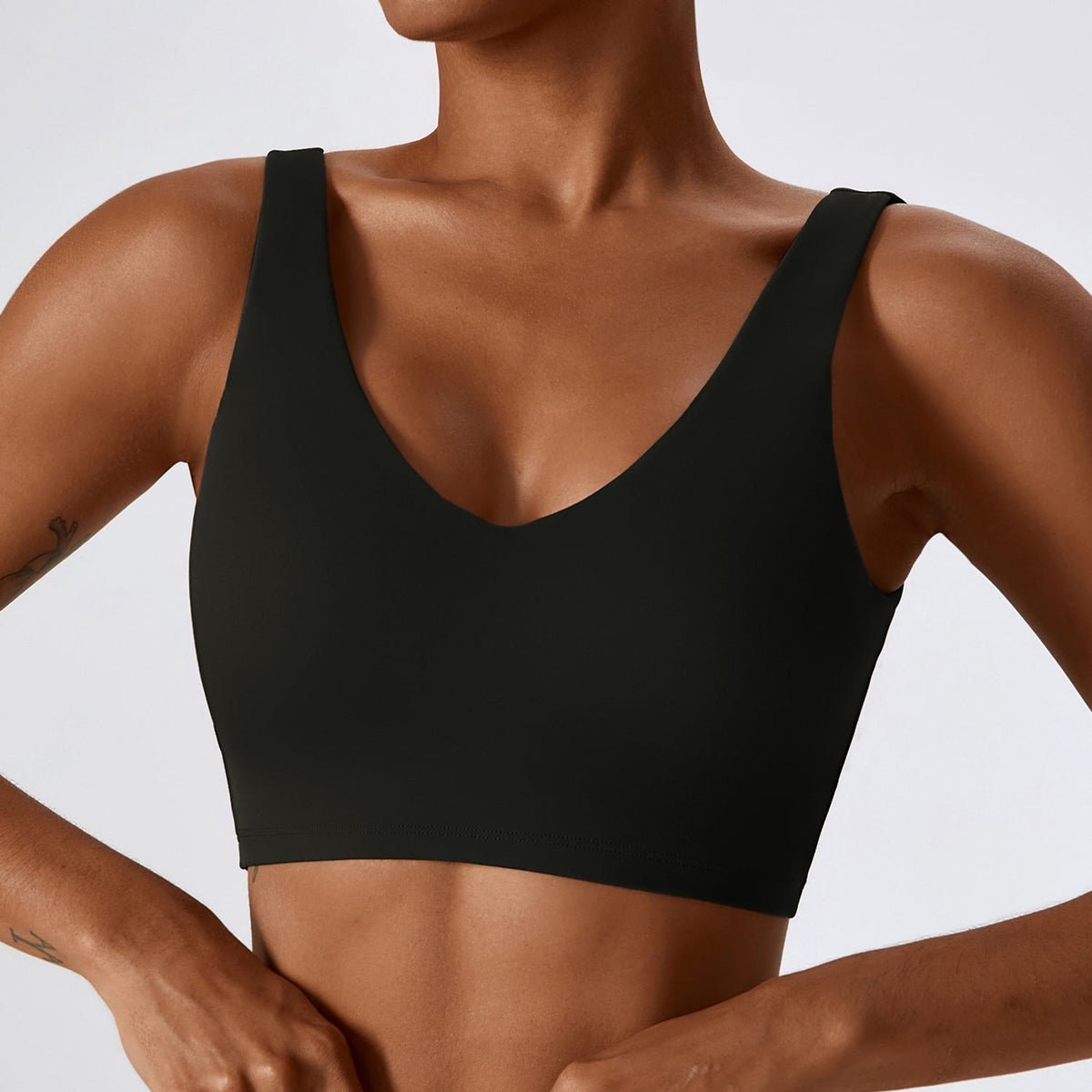 High Strength Nude Feel Yoga Bra Shockproof Tight Sports Underwear Pilates Running Workout Vest