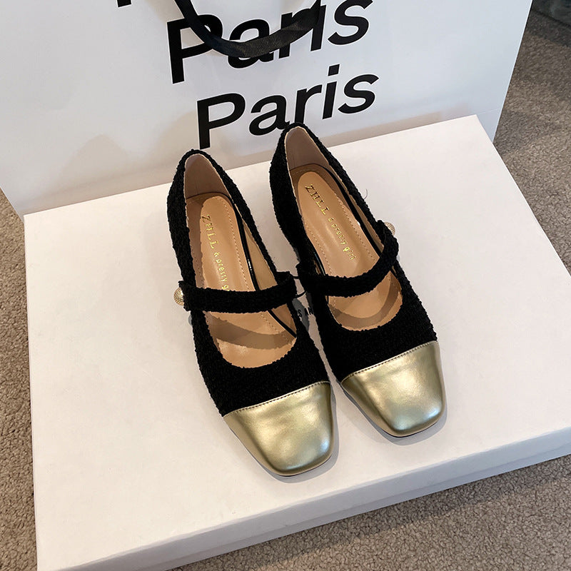 Talons épais rétro Mary Jane pour femmes