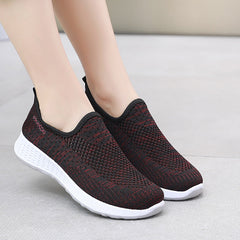 Women's Breathable Mesh Slip-on Mother Flat Sports
