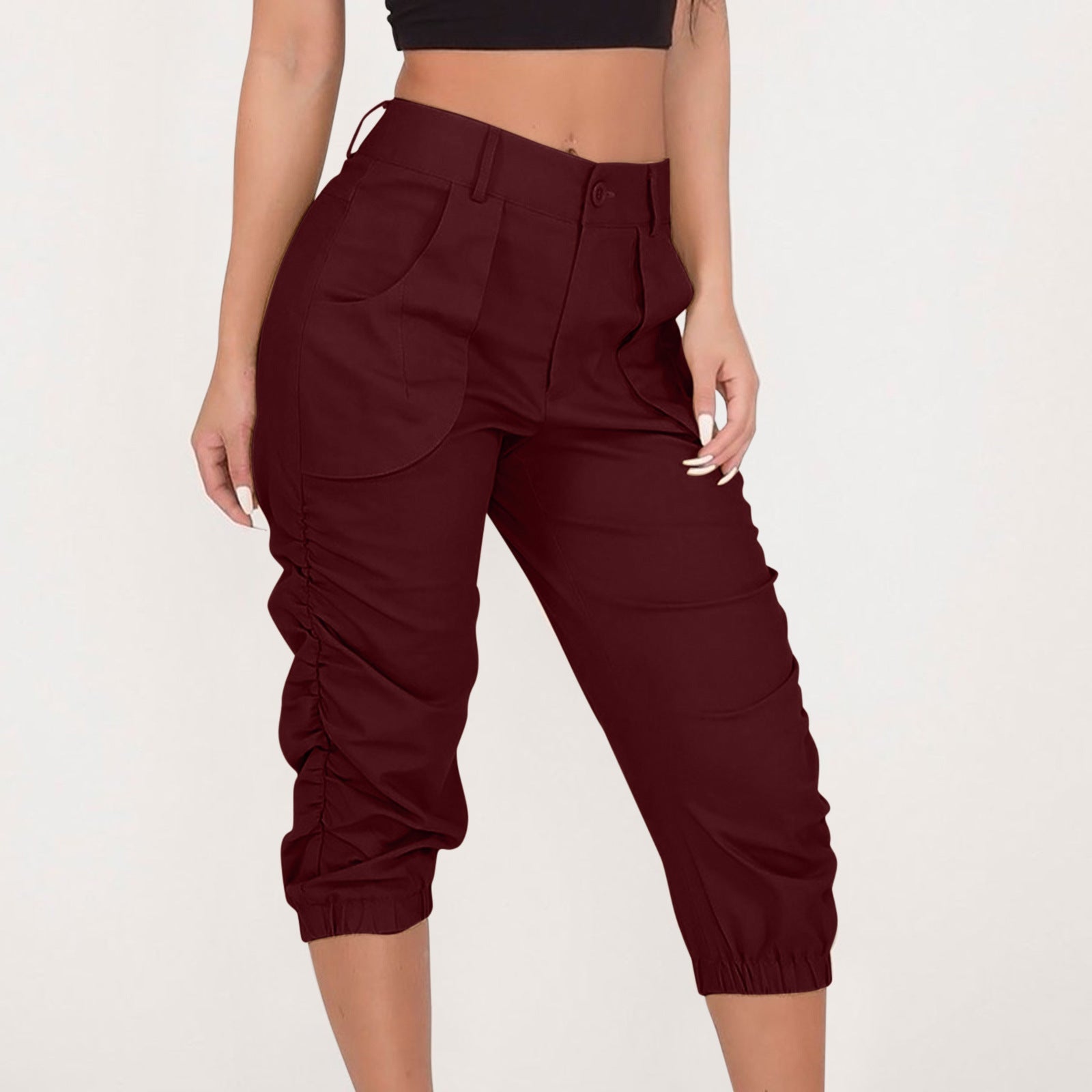 Casual Cropped Pants Workwear Harem Pants