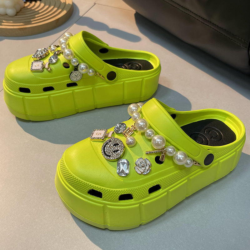 Chaussures d'été à enfiler pour femmes, style extérieur Eva
