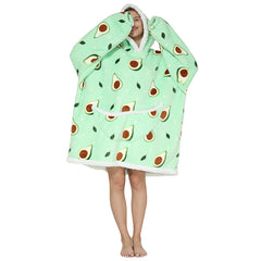 Pajamas Thickened Double-Layer Lazy Can Wear Lazy Blanket Super Soft Lazy Hooded Pajamas Double-Layer Lazy Sweater