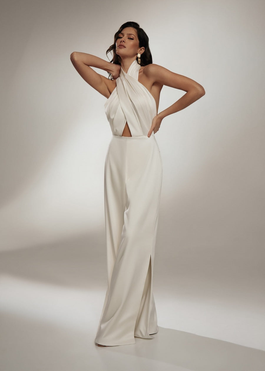Jumpsuit Sleeveless Halter Jumpsuit Backless