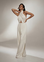 Jumpsuit Sleeveless Halter Jumpsuit Backless