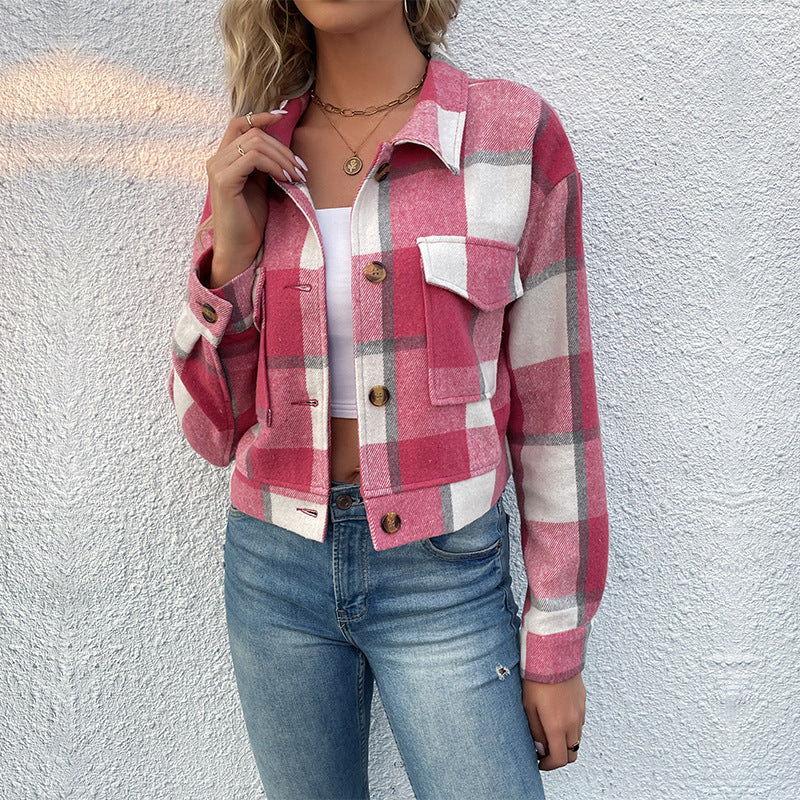 Plaid Long Sleeve Shacket