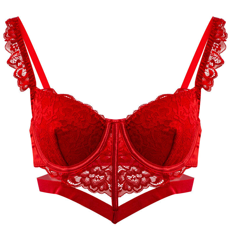 Thin Bra Underwear Hollow Out Cutout Backless Lace