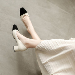Women's Low-cut Spring Chunky Comfortable Round Toe