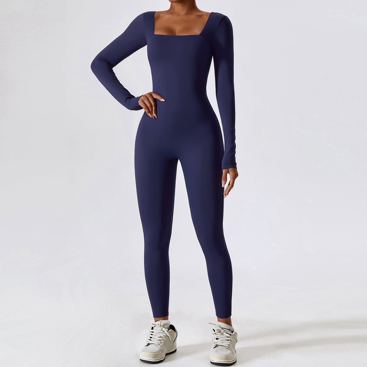 Tight Long Sleeve Yoga Wear Naked Sense Fitness Exercise Quick Drying Yoga Jumpsuit