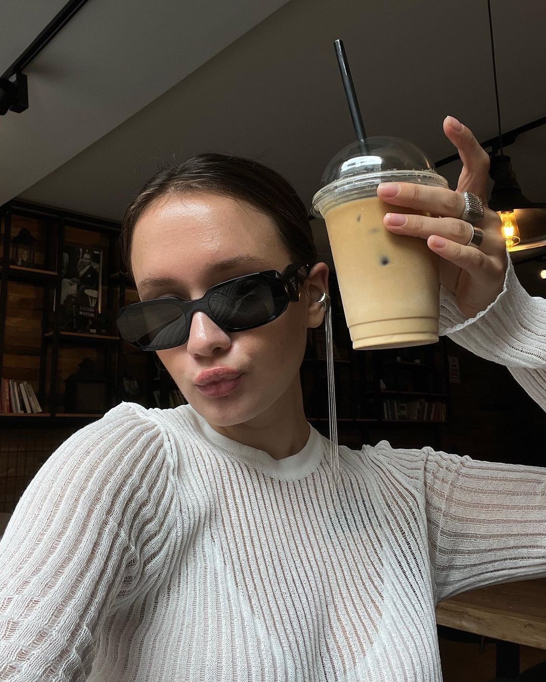 Long Sleeve round Neck Thin Breathable Knitted Wool Top