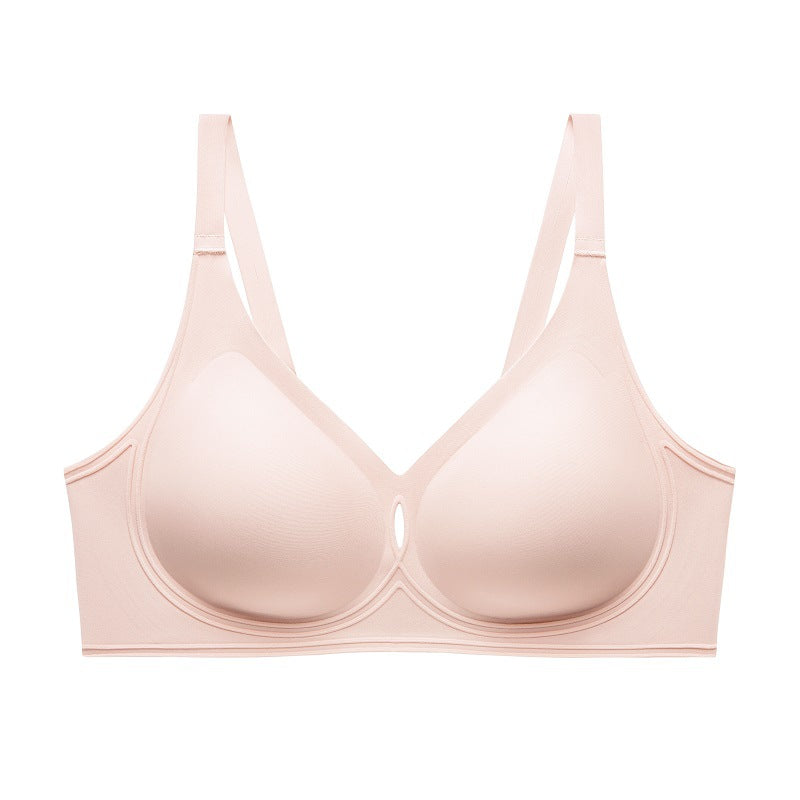 Seamless Underwear 3D Flocking Silicone Jelly Soft Support Wireless Thin Comfortable Bra Set