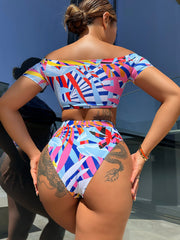 Bikini Printedeign Order Bikini Fission Badeanzug Crisscross