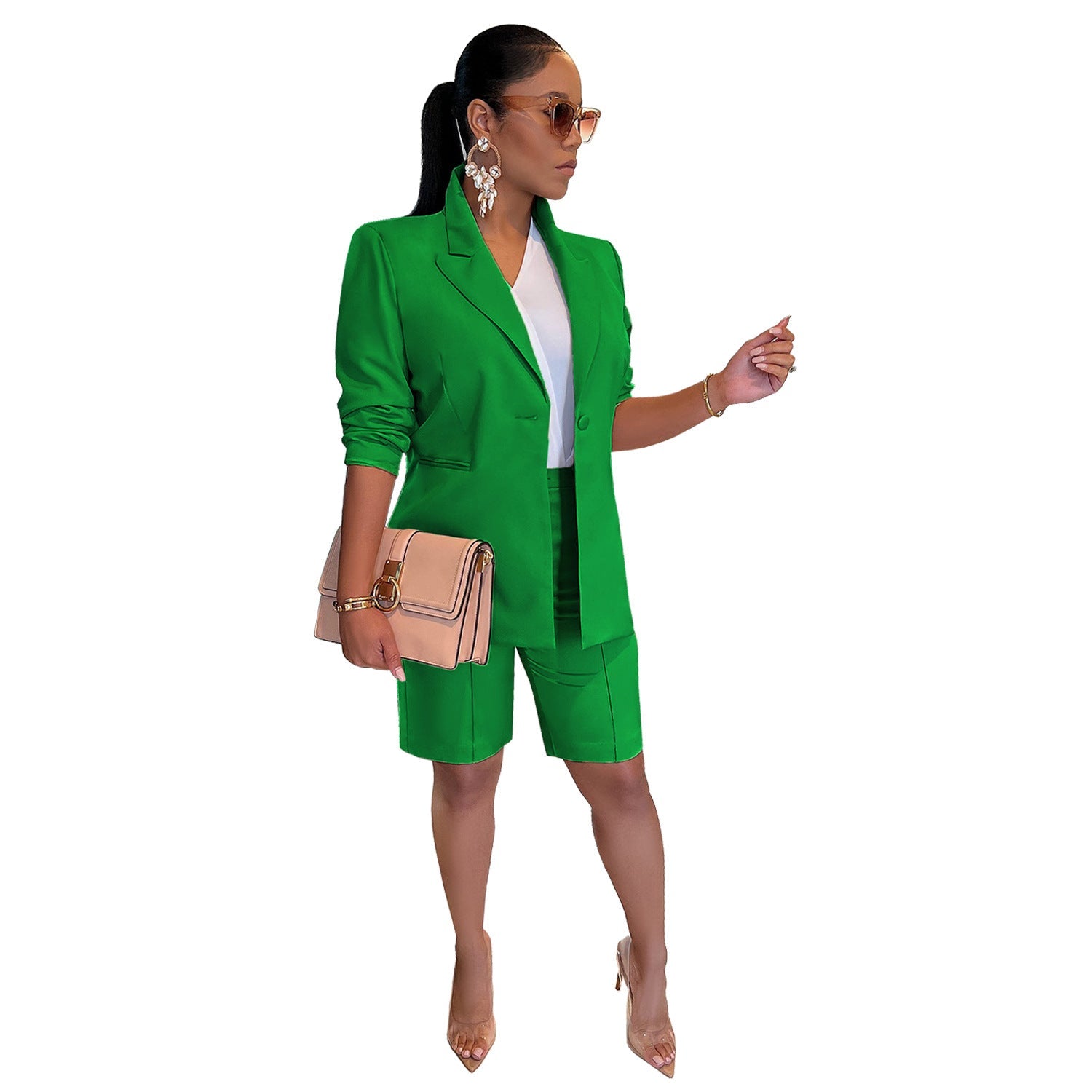 Blazer Shorts Two Piece Suit Casual Suit