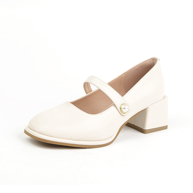 Women's Spring Mary Jane Retro Chunky Fat