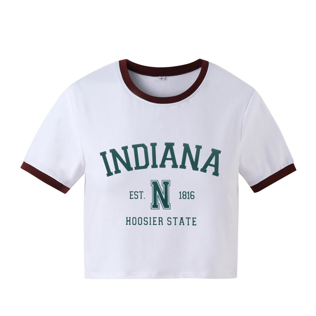 Street Internet Celebrity Short Letters Slim Fit Short Sleeve T Shirt Top