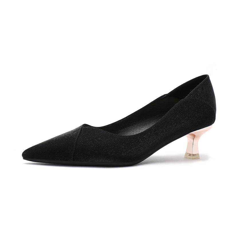 Women's Fu Bridesmaid High Stiletto Satin Mid