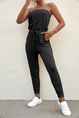 Tube Top Strap Jumpsuit