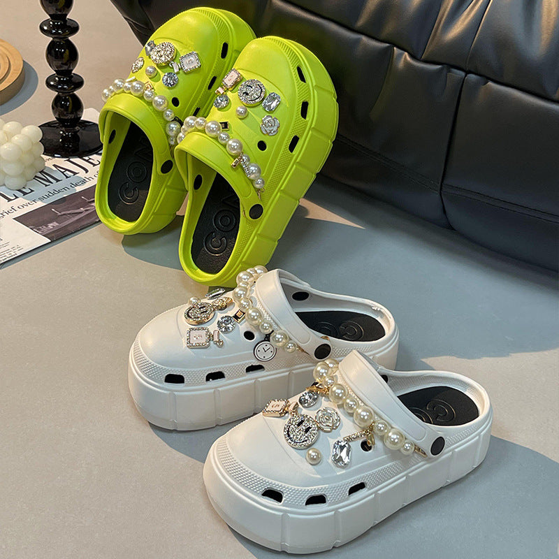 Chaussures d'été à enfiler pour femmes, style extérieur Eva