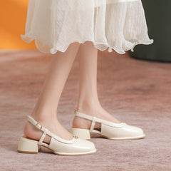 Women's Mary Jane French Style Classic Chunky