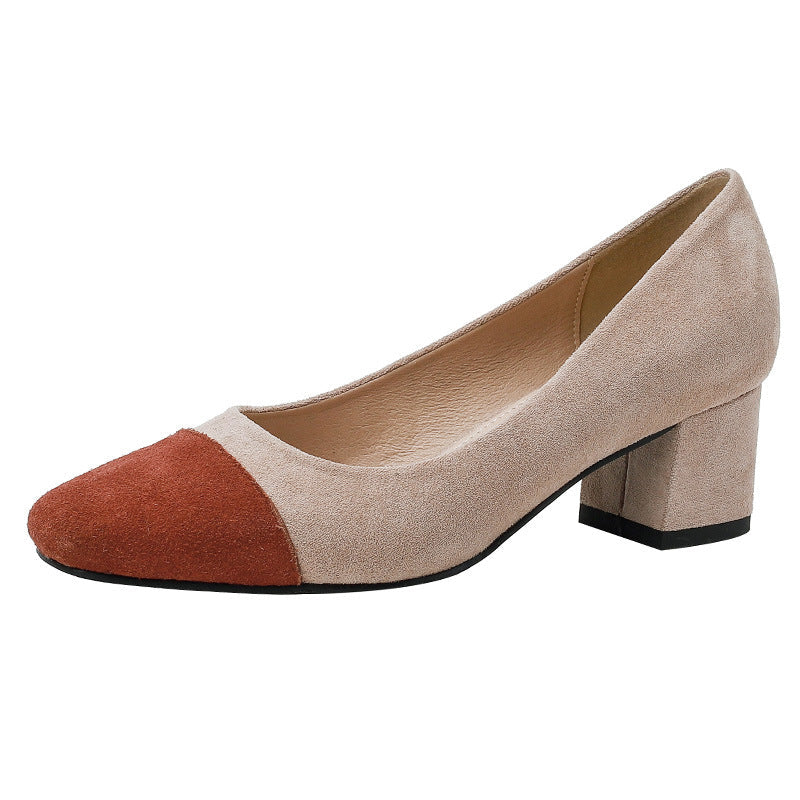 Women's Low-cut Spring Chunky Comfortable Round Toe