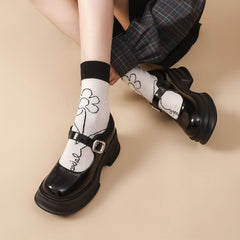 Women's Spring College Style Strap Buckle High