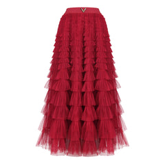 Robe longue simple et élégante de haute qualité pour célébrités sur Internet, robe à volants, jupe trapèze