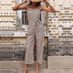 Loose High Waist Loose Cropped Retroable Jumpsuit