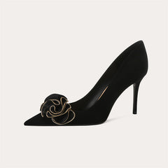 Escarpins de mariage de luxe à talons aiguilles et bout pointu