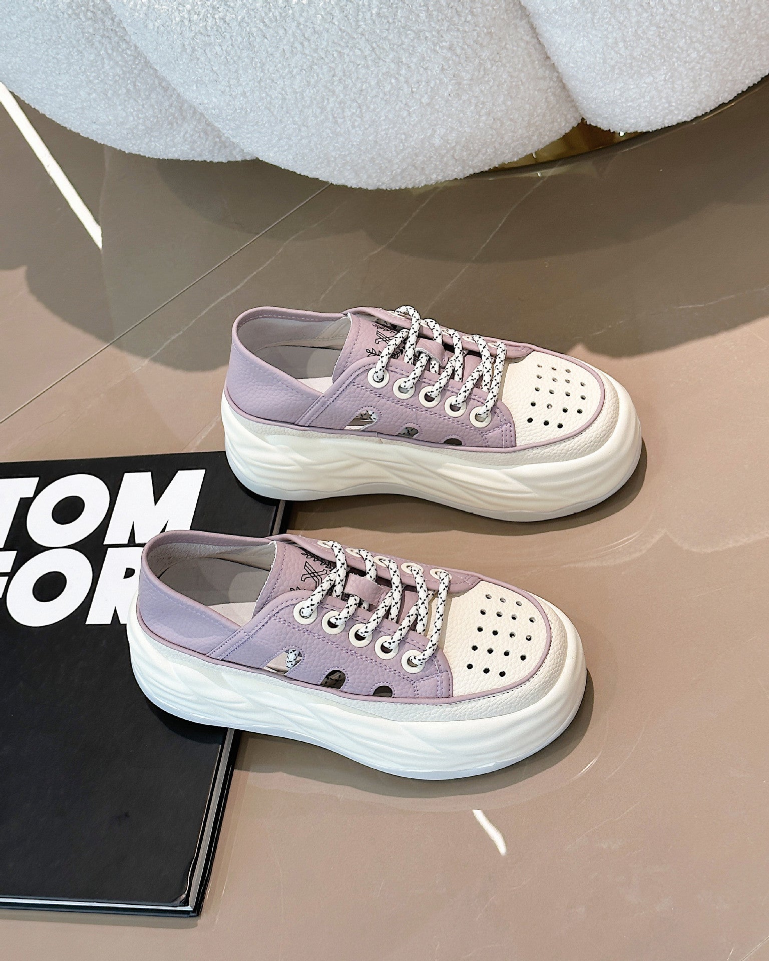 Women's Summer Platform Two-way Breathable White