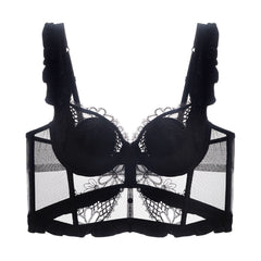 bralette French Lace Lingerie Vest Boning Corset Boning Corset Long Strap Flying Sleeve Bralove