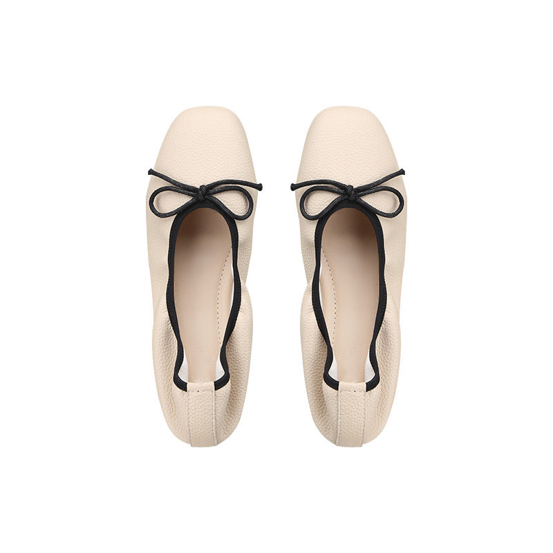 Women's Square Toe Low-cut Flat Soft Bottom