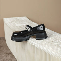 Strap Buckle Summer College Style Platform