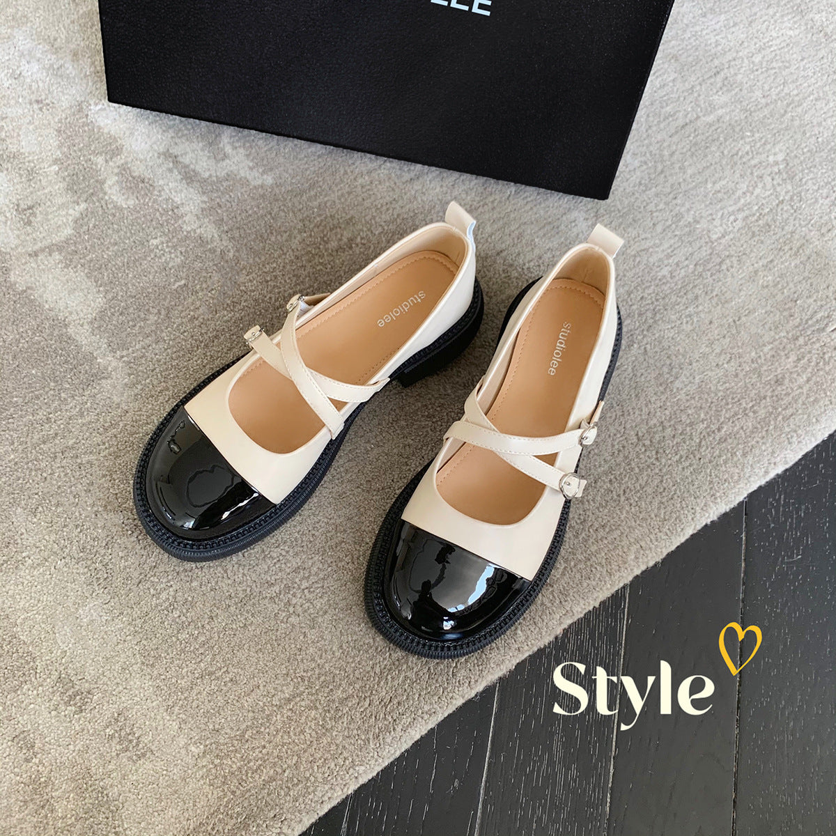 Women's Mary Jane Chunky Low-cut Temperament With