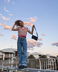 Jeans bouclés amples délavés pantalons en denim décontractés