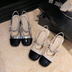 Women's Chunky Color Matching Back Open Summer