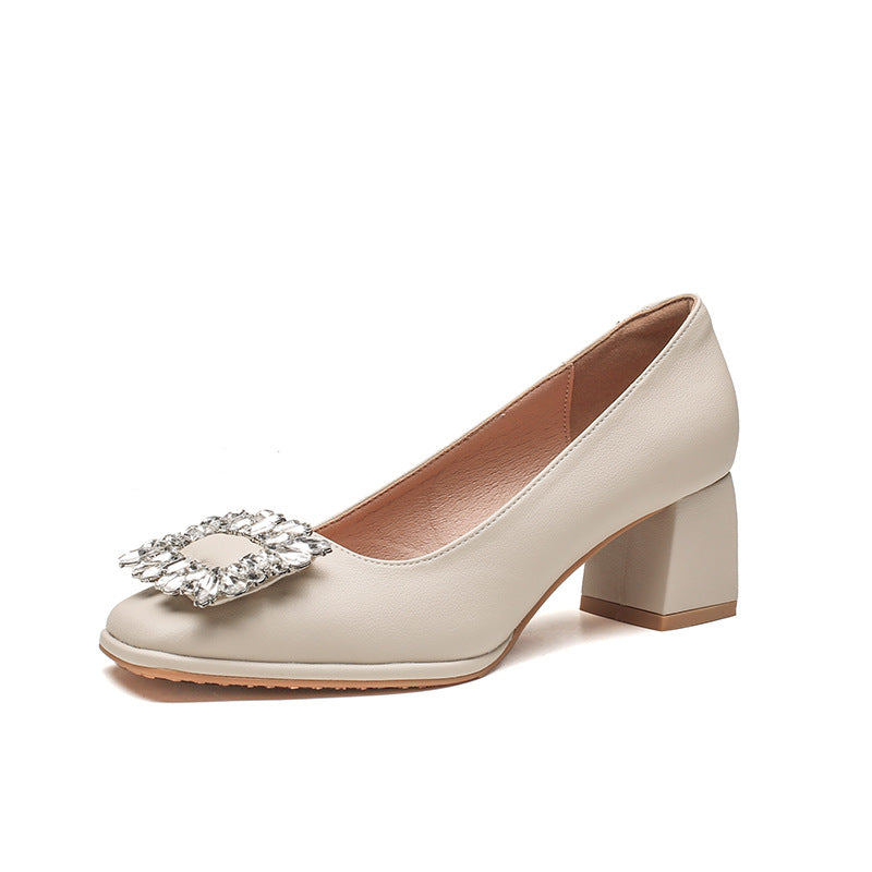 Women's Mary Jane Summer Vintage Low-cut Square Buckle